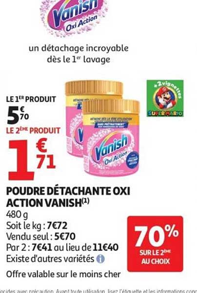 POUDRE DÉTACHANTE OXI ACTION VANISH(1)