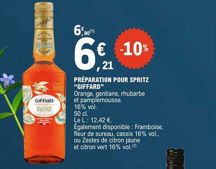 PRÉPARATION POUR SPRITZ “GIFFARD”