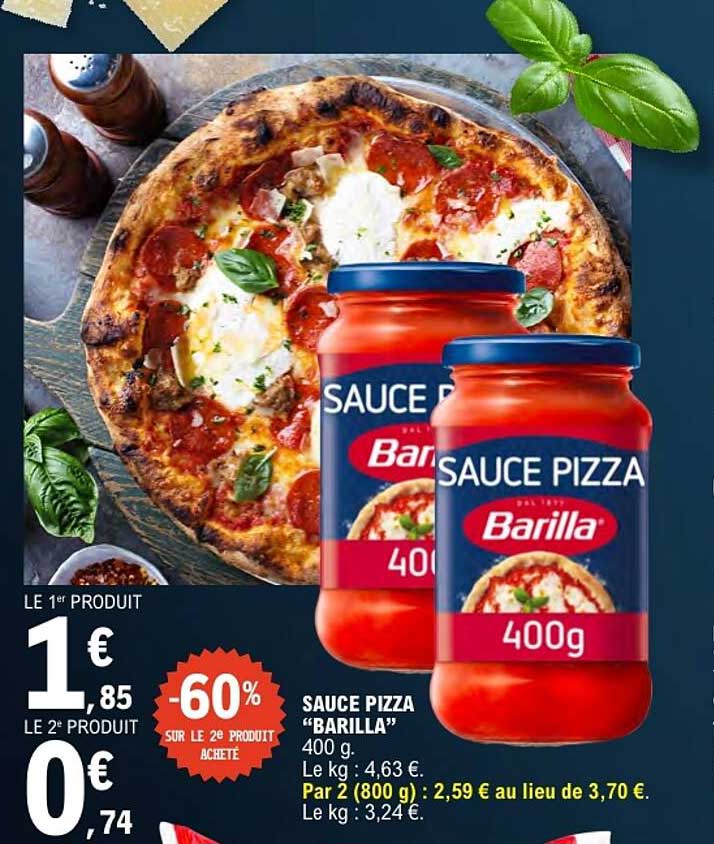 SAUCE PIZZA "BARILLA" 400 g.