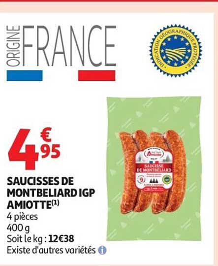 SAUCISSES DE MONTBELIARD IGP AMIOTTE(1)