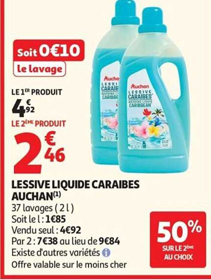 Soit 0€10 le lavage