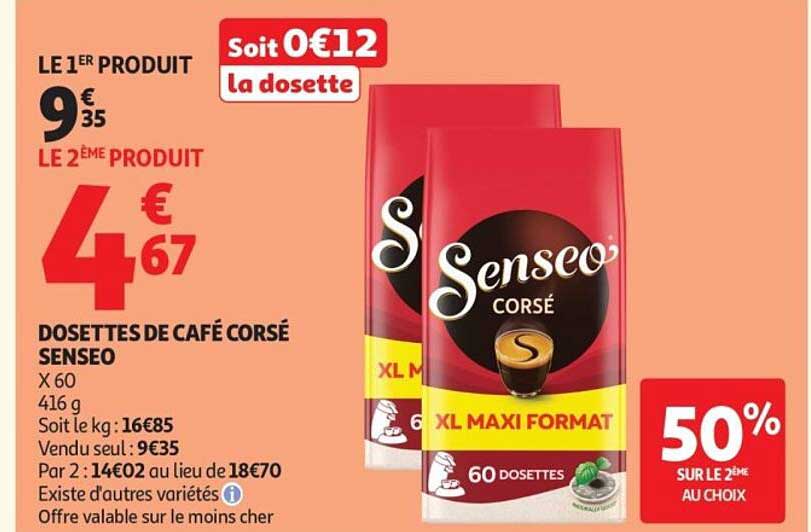 Soit 0€12 la dosette