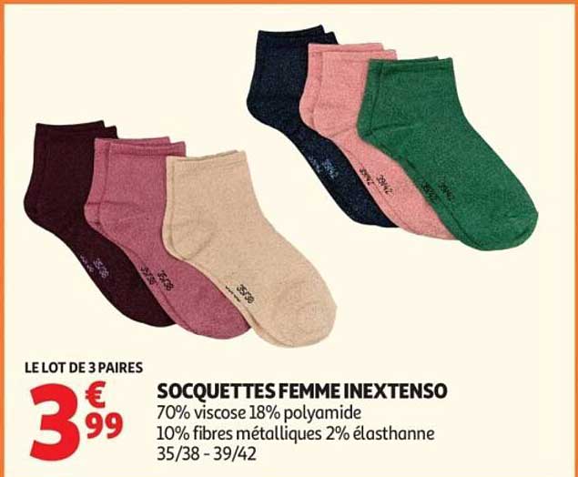 SOQUETTES FEMME INEXTENSO