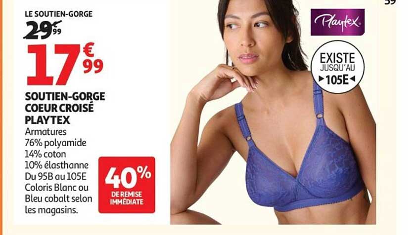 SOUTIEN-GORGE COEUR CROISÉ PLAYTEX