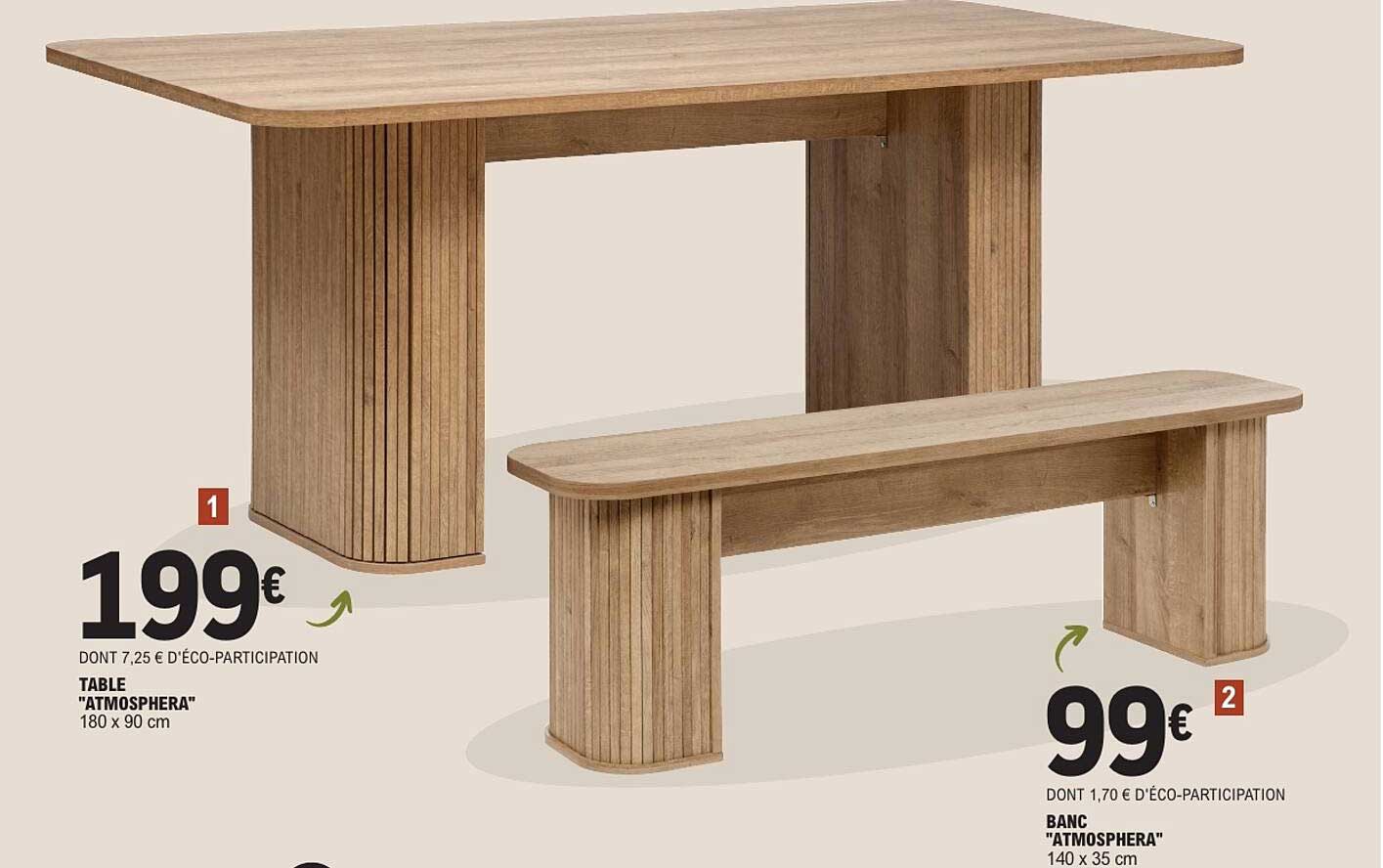 TABLE "ATMOSPHERA" 180 x 90 cm