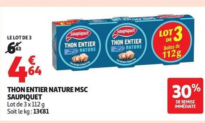 THON ENTIER NATURE MSC SAUPIQUET