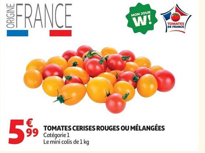 TOMATES CERISES ROUGES OU MÉLANGÉES