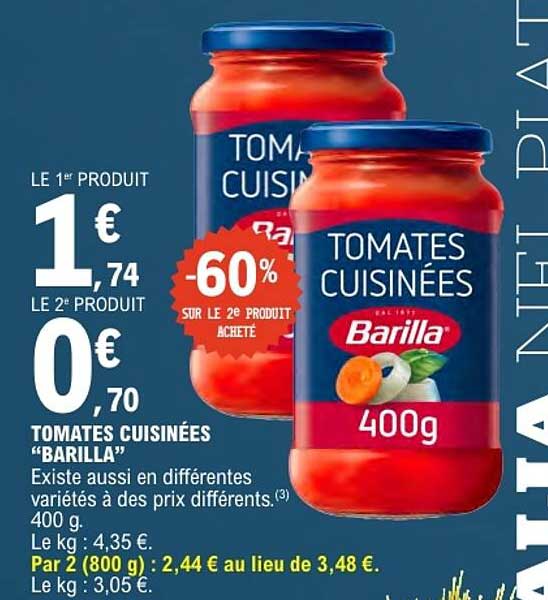 TOMATES CUISINÉES “BARILLA”