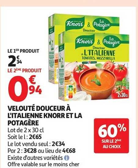 VELOUTÉ DOUCEUR À L'ITALIENNE KNORR ET LA POTAGÈRE