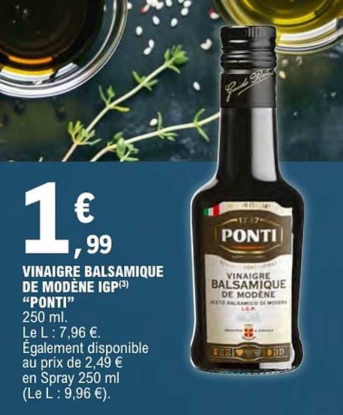 VINAIGRE BALSAMIQUE DE MODÈNE IGP(3) “PONTI”