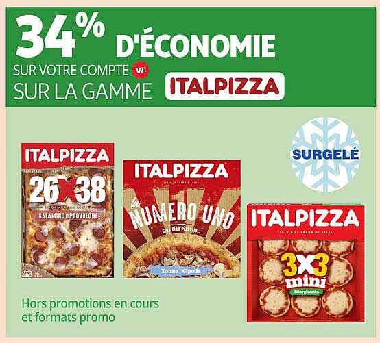 34% d’économie sur la gamme ITALPIZZA