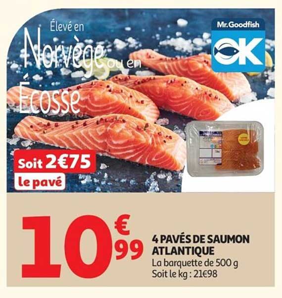 4 PAVÉS DE SAUMON ATLANTIQUE