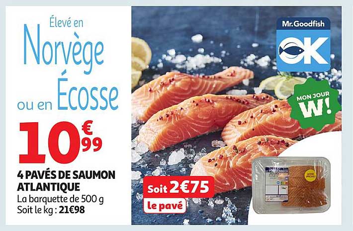 4 PAVÉS DE SAUMON ATLANTIQUE