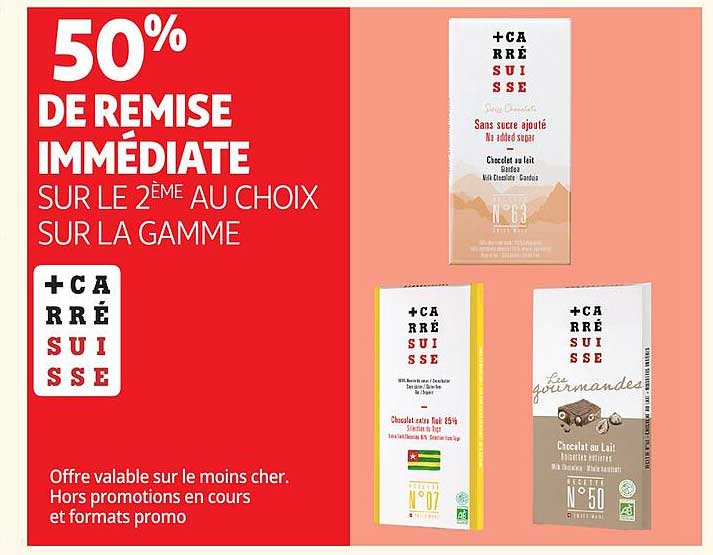 50% DE REMISE IMMEDIATE SUR LE 2ÈME AU CHOIX SUR LA GAMME