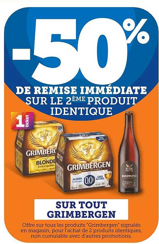 -50% DE REMISE IMMEDIATE SUR LE 2ÈME PRODUIT IDENTIQUE
