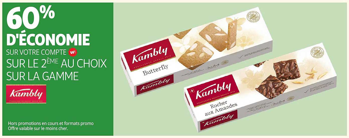60% d'Économie sur le 2ème au choix sur la gamme Kambly