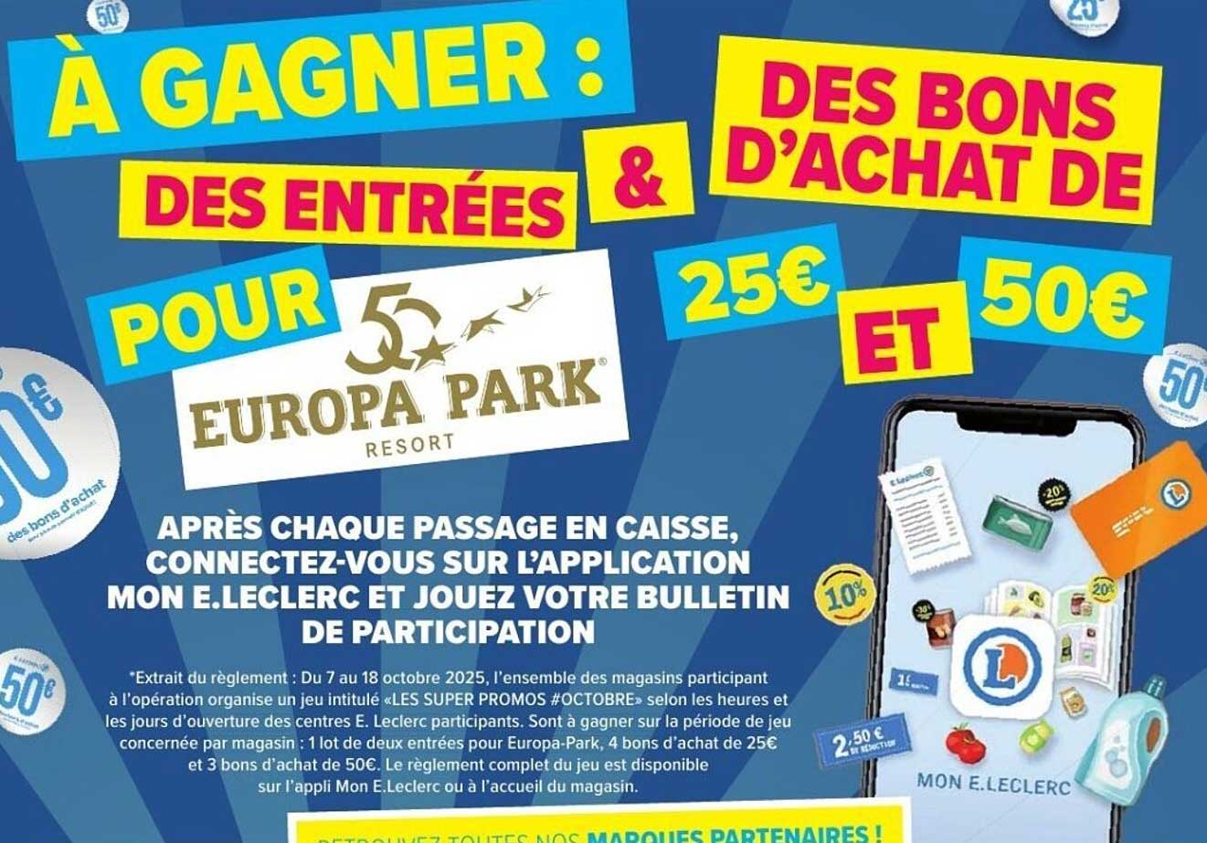 À GAGNER : DES ENTRÉES POUR EUROPA PARK et DES BONS D'ACHAT DE 25€ ET 50€