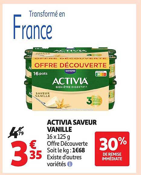 ACTIVIA SAVEUR VANILLE