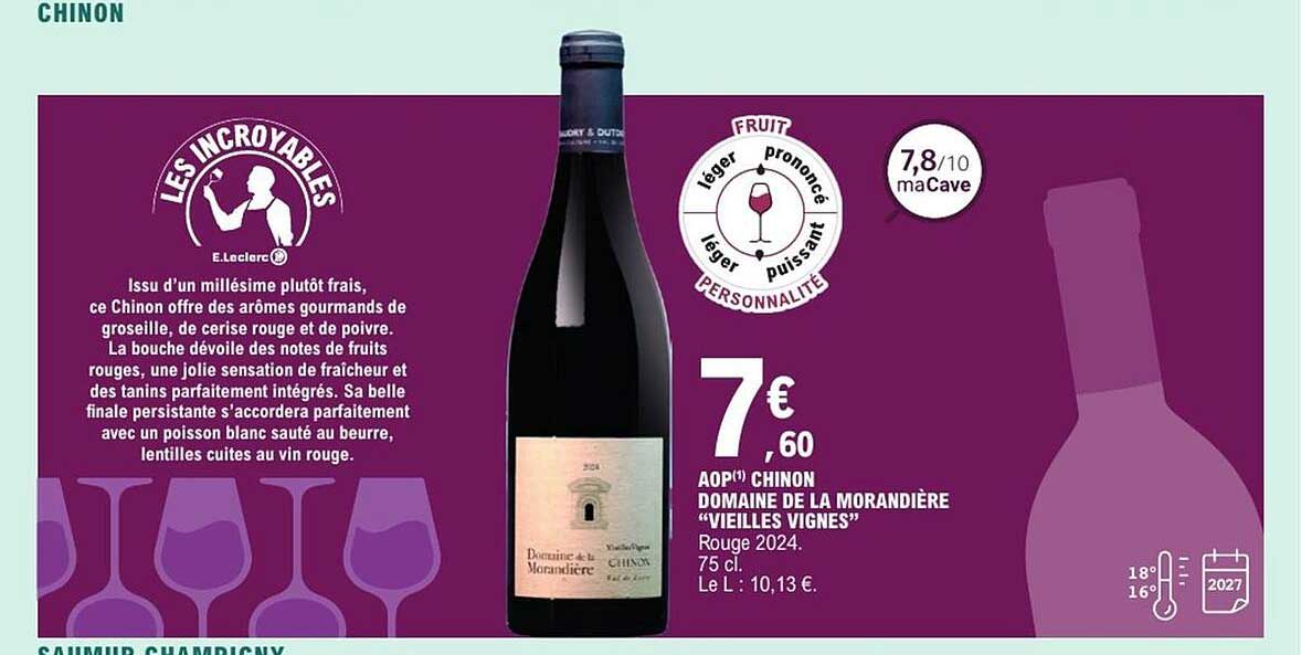 AOP Chinon Domaine de la Morandière "Vieilles Vignes"