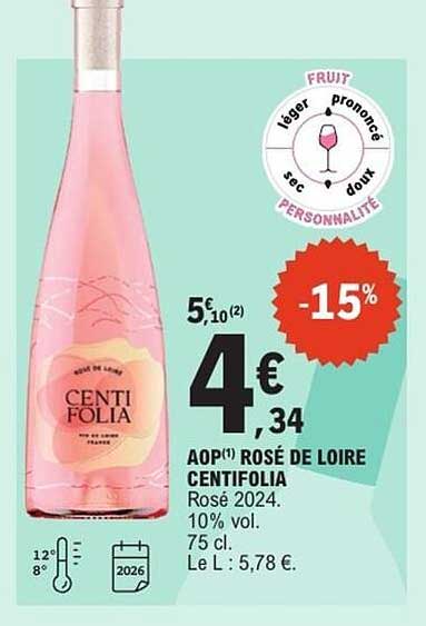 AOP Rosé de Loire Centifolia