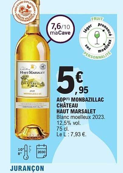 AOP(1) MONBAZILLAC CHÂTEAU HAUT MARSALET