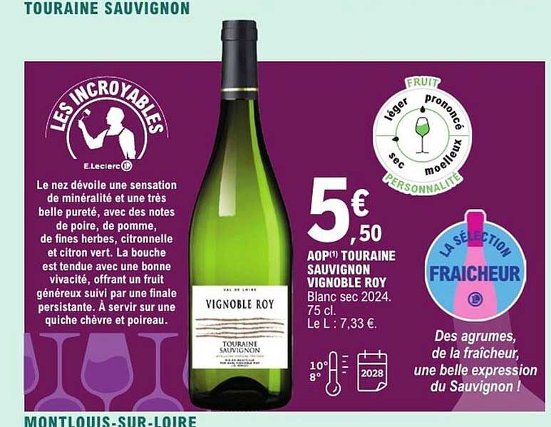 AOP(1) TOURAINESAUVIGNON VIGNOBLE ROY