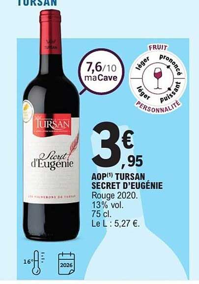 AOP(1) TURSAN SECRET D’EUGÉNIE