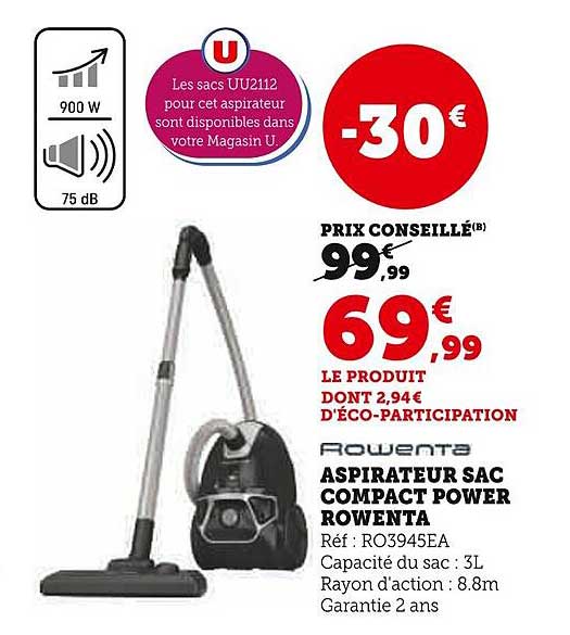 Aspirateur Sac Compact Power Rowenta