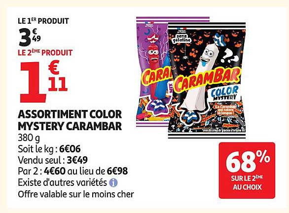 ASSORTIMENT COLOR MYSTERY CARAMBAR