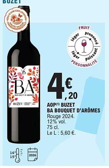 BA BOUQUET D’ARÔMES Rouge 2024