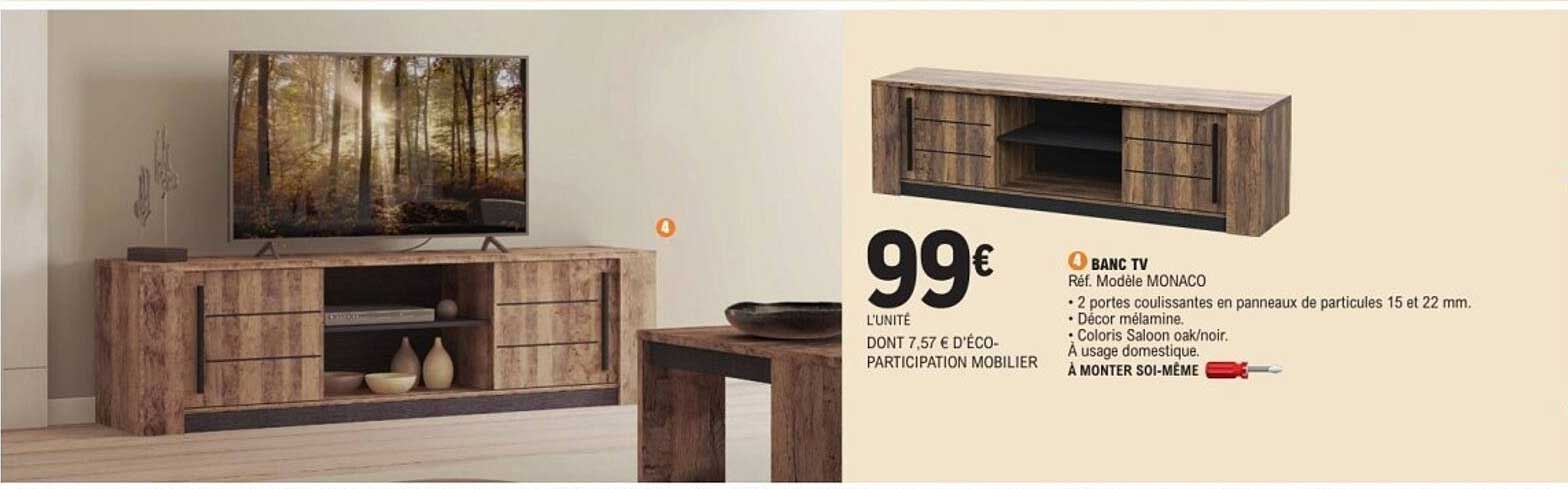 BANC TV Modèle MONACO