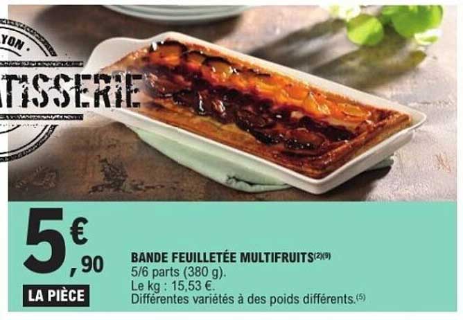 BANDE FEUILLETÉE MULTIFRUITS