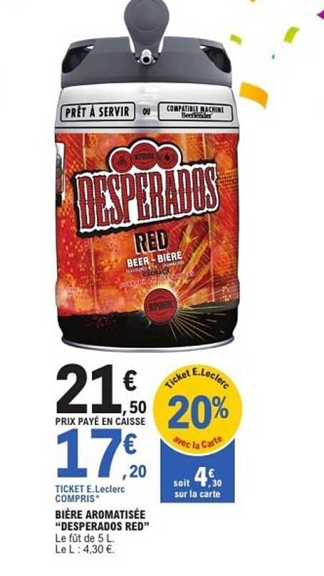 BIÈRE AROMATISÉE "DESPERADOS RED"