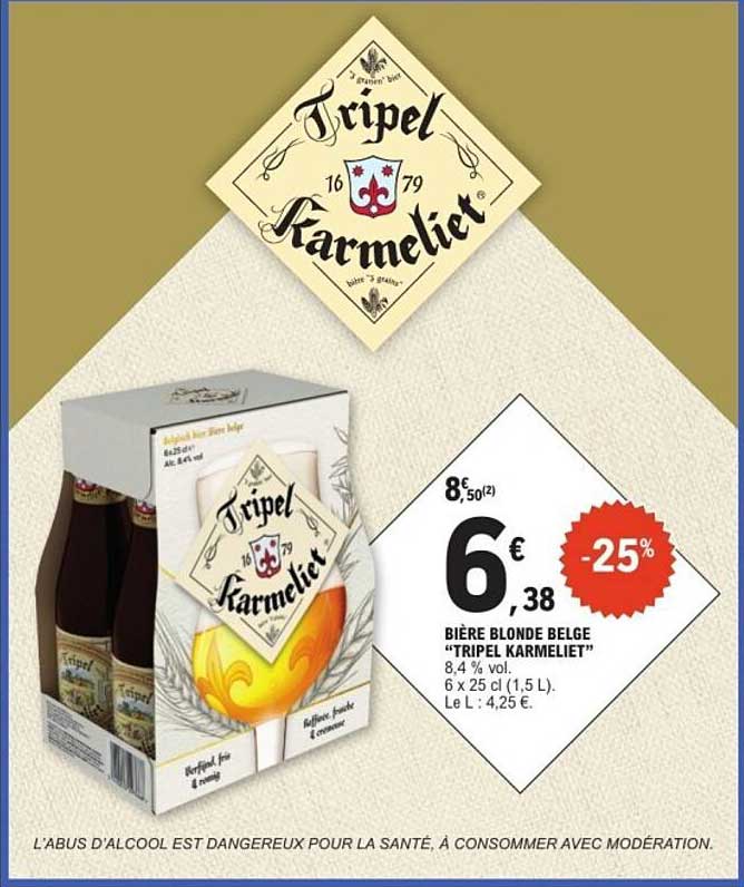 BIÈRE BLONDE BELGE "TRIPEL KARME LIET"