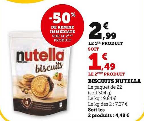 BISCUITS NUTELLA
