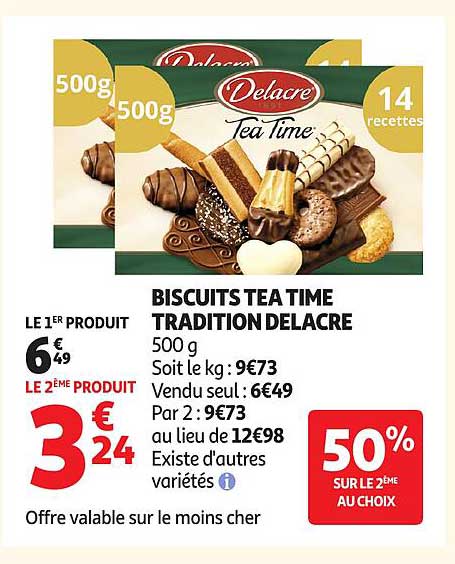 BISCUITS TEA TIME TRADITION DELACRE
