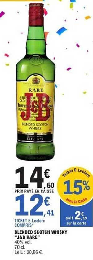 BLENDED SCOTCH WHISKY "J&B RARE"