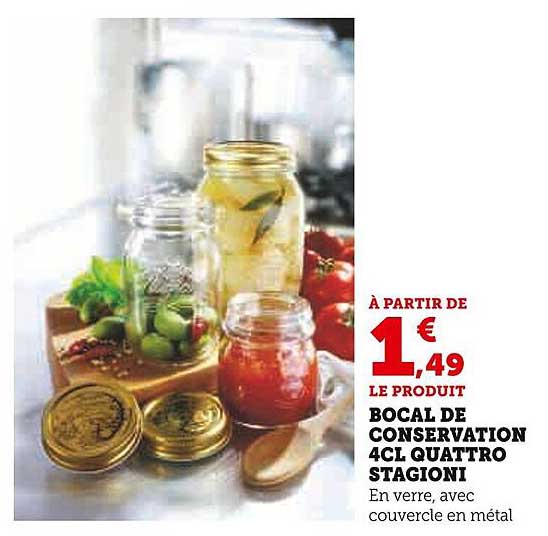 BOCAL DE CONSERVATION 4CL QUATTRO STAGIONI