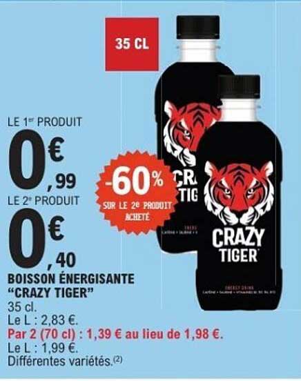BOISSON ÉNERGISANTE “CRAZY TIGER”