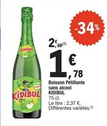 Boisson Pétillante sans alcool KIDIBUL