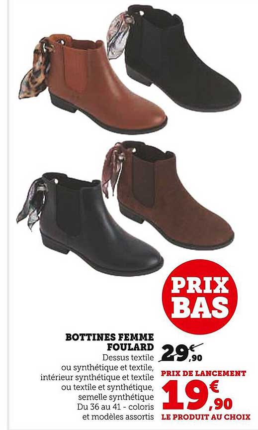 BOTTINES FEMME FOULARD