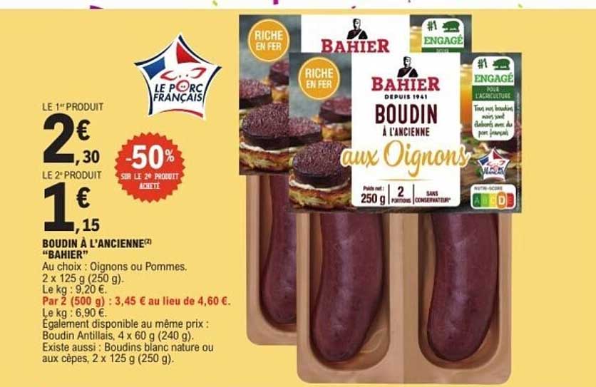 BOUDIN À L'ANCIENNE "BAHIER" AUX OIGNONS