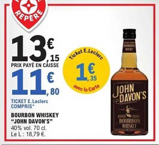 BOURBON WHISKEY “JOHN DAVON'S”