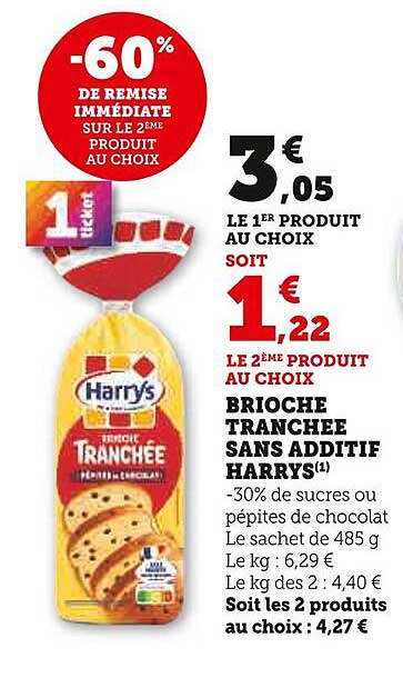 Brioche Tranchée sans Additif Harry's