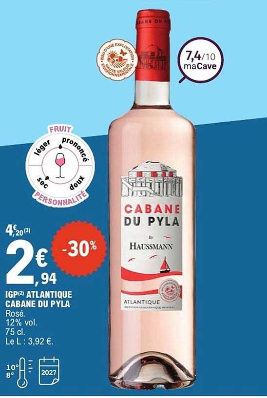 CABANE DU PYLA by Haussmann - Rosé IGP Atlantique
