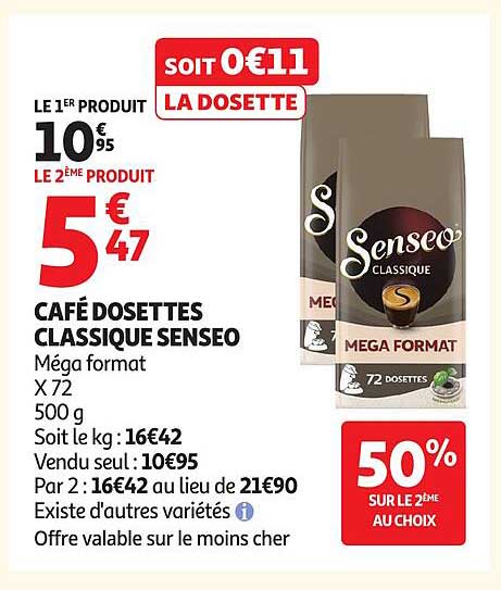 Café Dosettes Classique Senseo Mégapack