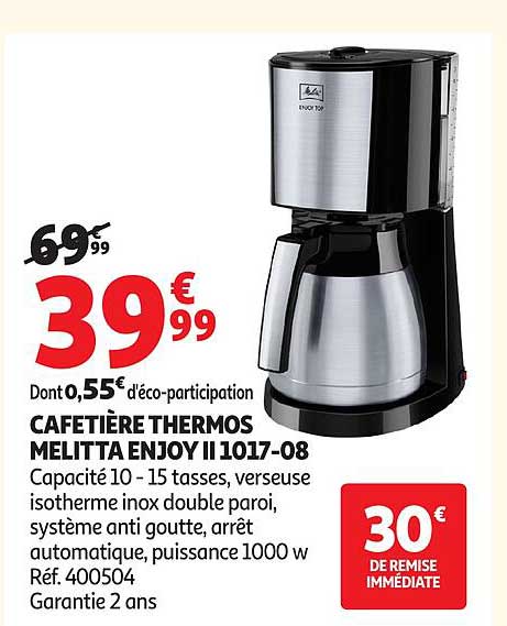 CAFETIÈRE THERMOS MELITTA ENJOY II 1017-08