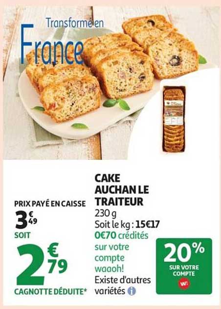 CAKE AUCHAN LE TRAITEUR