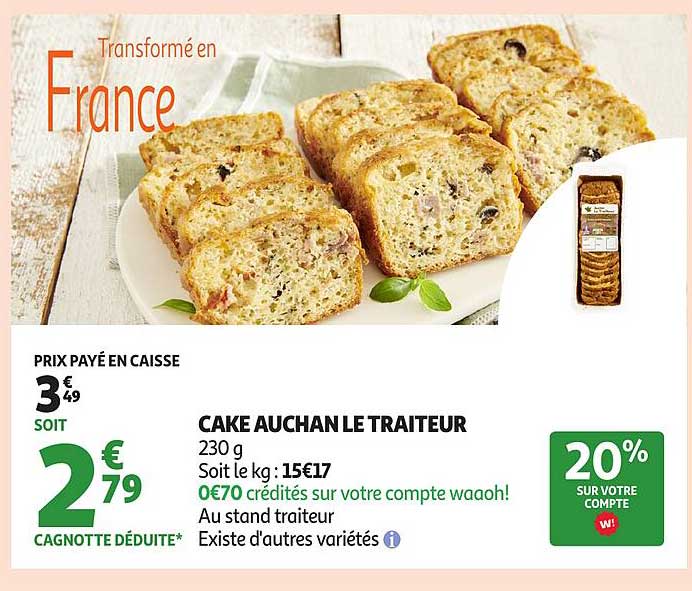 CAKE AUCHAN LE TRAITEUR