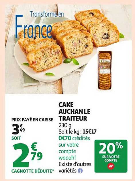 CAKE AUCHAN LE TRAITEUR